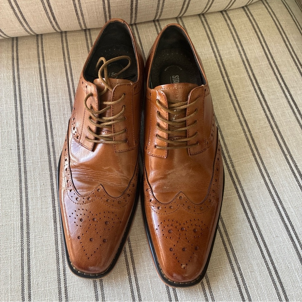 Stacy Adams Men's Tan Leather Brogue Oxfords